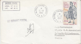 TAAF Cover Alfred Faure / Crozet Signature Gérant Postal Ca 10.9.1980 (ME230) - Covers & Documents