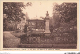 ALIP11-1081-88 - GRANGES-SUR-VOLOGNE - Le Parc - Monument Et Kiosque A Musique  - Granges Sur Vologne