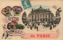 FRANCE - Paris - Une Pensée De Paris - Animé - Carte Postale Ancienne - Ile-de-France