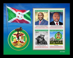 Burundi 2022 Mih. 3966/69 60th Anniversary Of Independence. Presidents. King. Presidential Palace (M/S) MNH ** - Unused Stamps