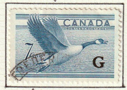 CANADA - Faune, Bernache - Y&T T30, Tb De Service Surchargé - 1953 - Oblitéré - Oblitérés