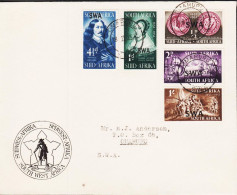 1952. SOUTH WEST AFRICA.  Complete Set Jan Van Riebeeck Overprinted SWA On Cover With Cac... (Michel 269-273) - JF546583 - Südwestafrika (1923-1990)