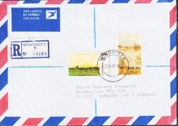 1992. SOUTH WEST AFRICA.  Very Interesting Registered AIRMAIL Cover To Hamburg, Germany With... (Michel 372+) - JF546595 - Südwestafrika (1923-1990)