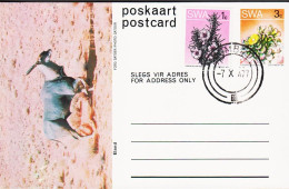 1977. SOUTH WEST AFRICA.  Flower 3 C Postcard (Motive Eland) + 1 C Flower Cancelled HOMBAT 7... (Michel 389+) - JF546598 - Südwestafrika (1923-1990)