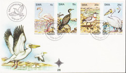 1979. SOUTH WEST AFRICA. Waterbirds Complete Set  On FDC  (Michel 458-461) - JF546614 - Südwestafrika (1923-1990)