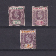 GRENADA 1902, SG# 57-61, Wmk Crown CA, Part Set, KEVII, Used - Grenada (...-1974)
