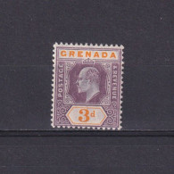 GRENADA 1904, SG# 71, Wmk Mult Crown CA, 3d Violet & Orange, KEVII, MH - Grenada (...-1974)