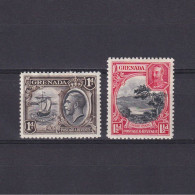 GRENADA 1934, SG# 136-137, Perf 12½, Part Set, KGV, MH - Grenada (...-1974)