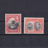 GRENADA 1938, SG# 155-156, Perf 13½×12½, Part Set, KGVI, MH - Grenada (...-1974)
