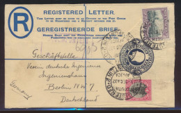 Südafrika Ganzsache 4p King Georg + ZuF Nach Berlin Africa Postal Stationery - Covers & Documents