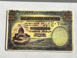 Plastine-(PS-PAL-004D)-Banknote Palestian Pound-(511)-(7/1999-07/01)(10 ₪)(0017-356930)-used Card+1card Prepiad Free - Palestina