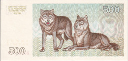 BILLETE DE LITUANIA DE 500 TALONU DEL AÑO 1993 SIN CIRCULAR (UNC) (BANKNOTE) LOBO-WOLF - Litauen