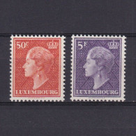 LUXEMBOURG 1958, Sc# 339-340, Part Set, Great Duchess Charlotte, MNH - Nuevos