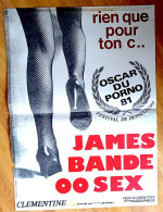 Affiche Ciné Orig JAMES BANDE 00SEX 1981 15x21" Sex Parodie 40X60cm - Plakate & Poster