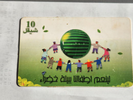 Plastine-(PS-PAL-0011B)-Green Enivironment-(518)-(3/2000-03/02)(10₪)(0045-170022)-used Card+1card Prepiad Free - Palestina