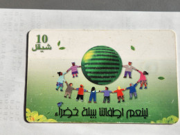 Plastine-(PS-PAL-0011A)-Green Enivironment-(520)-(3/2000-3/2002)(10₪)(0045-001996)-used Card+1card Prepiad Free - Palestina