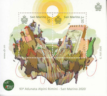 2020 San Marino Mountaineering  Climbing Hiking Alpini Rimini Souvenir Sheet Of 1 MNH @ BELOW FACE VALUE - Neufs
