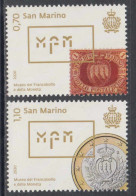 2020 San Marino Stamp & Coin Museum Money Complete Set Of 2 MNH @ BELOW FACE VALUE - Neufs