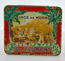 Boite Vide En Fer Pour 20 Cigarettes. Ed.LAURENS, Prince De Monaco. Alexandrie-Caire - Boites à Tabac Vides