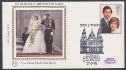 GB Great Britain 1981 Private FDC Royal Wedding Of Prince Charles & Lady Diana Spencer, Princess, First Day Cover - Brieven En Documenten