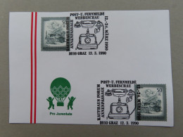 Österreich Pro Juventute - Mit Sonderstempel 12. 3. 1990 Graz, Post Und Fernmelde Werbeschau (Nr.2006) - Andere & Zonder Classificatie