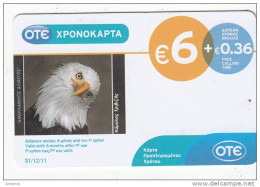 GREECE - Eagle, OTE Prepaid Card 6 Euro, 07/10, Used - Aquile & Rapaci Diurni