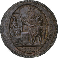 France, Monneron De 5 Sols, 1792 / AN 4, Birmingham, Bronze, TTB - Other & Unclassified