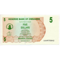 Zimbabwe 5 Dollars 31 Juillet 2007 Pick 38 - Zimbabwe