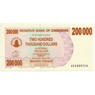 Zimbabwe 200000 Dollars 30 Juin 2008 Pick 49 - Zimbabwe