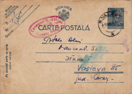 Romania Postal Stationery 1942 CENSOR R-VALCEA - Covers & Documents