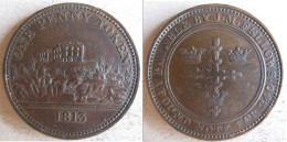 Nottingham, J M Fellows & Co, One Penny Token 1813, En Cuivre - Buitenlandse Handel, Proeven, Tweede Merken