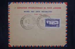 FRANCE - Enveloppe De La 1ère Exposition Internationale De La Poste Aérienne De Paris En 1930 - L 153516 - 1927-1959 Storia Postale