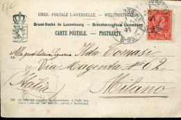 X1223 Luxembourg, Card Circuled 1898 From Luxembourg, Ruine Chateau De Beaufort (see 2 Scan) - 1895 Adolfo De Perfíl