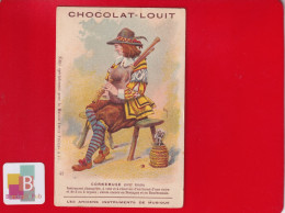 Chocolat LOUIT Chromo Vieillemard  Illustrateur Fag Instrument Musique Musicien Cornemuse Bretagne Bourbonnais - Louit