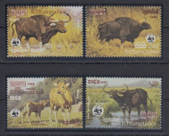 Cambodia 1986 MiNr. 823 - 826  Kambodscha Kampuchea Mammals The Bovids  WWF  4 V  MNH ** 20.00 € - Kampuchea