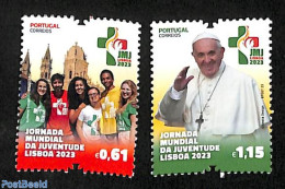 Portugal 2023 World Youth Day Lisboa 2v, Mint NH, Religion - Pope - Religion - Neufs