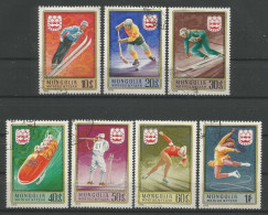 MONGOLIA 1976 - JUEGOS OLIMPICOS DE INNSBRUCK - 7 SELLOS TIPO SPECIMEN - YVERT 825/831 - Winter 1976: Innsbruck