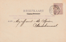 1898 Kleinrond Groning:-Roodeschool, 1 Jan. 1899 Stadskanaal - Cartas & Documentos