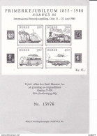 NORWEGEN FRIMERKEJUBILEUM 1855-1980 NORWEX 80 Schwarzdruck EISENBAHN SCHIFF AUTO FLUGZEUG - Lettres & Documents