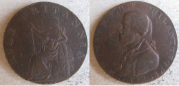 Portsmouth Hampshire Half Penny Token 1795 John Howard Philanthropist - Buitenlandse Handel, Proeven, Tweede Merken