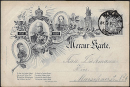 Allemagne 1897. Poste Privée Mercur, Hannover Hanovre. Centenaire De La Naissance De L'empereur Guillaume Ier Le Grand - Massoneria