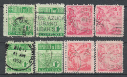 1948,1950 CUBA SET OF 8 USED STAMPS (Michel # 226,227,229,230) CV €3.20 - Gebruikt