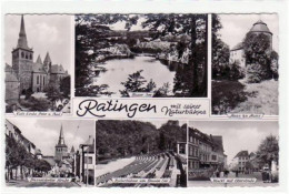 39059551 - Ratingen Mit 6 Abbildungen Gelaufen, Marke Entfernt, Handschriftliches Datum Von 1956. Gute Erhaltung. - Langenfeld
