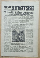 Nova Hrvatska 1944 Br. 45 NDH Croatia Ustasa Newspaper, Poglavnik Ante Pavelic U Obilasku Bombardovanih Djelova Zagreba - Autres & Non Classés