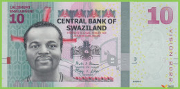 Voyo SWAZILAND (ESWATINI) 10 Emalangeni 2015(2017) P41 B236a AB UNC - Swasiland