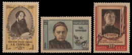 Russia / Sowjetunion 1956 - Mi-Nr. 1839, 1840 & 1841 A ** - MNH - 3 Ausgaben - Neufs