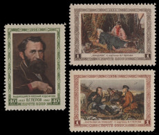 Russia / Sowjetunion 1956 - Mi-Nr. 1826-1828 ** - MNH - W. Perow / V. Perov - Neufs