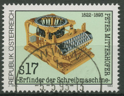 Österreich 1993 Peter Mitterhofer Erfinder Der Schreibmaschine 2088 Gestempelt - Gebraucht