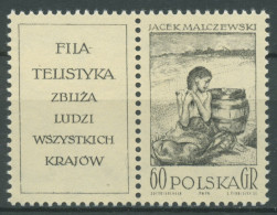 Polen 1962 Philatelistenverband FIP Gemälde 1337 Zf Postfrisch - Ongebruikt