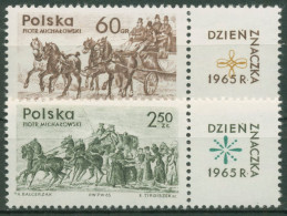Polen 1965 Tag Der Briefmarke Pferdekutsche 1621/22 Zf Postfrisch - Nuovi